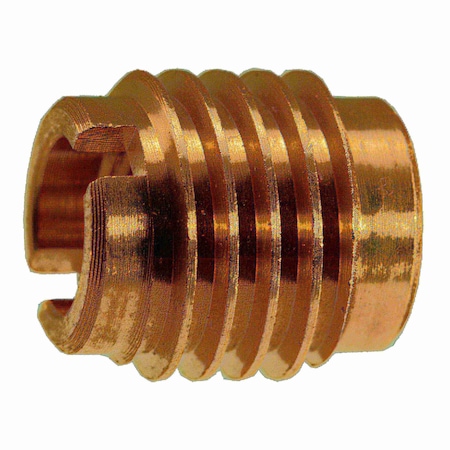 Midwest Fastener Knife Thread Insert, M5-0.80 Int Thrd Sz, 12.7mm L, Brass, 3 PK 32775
